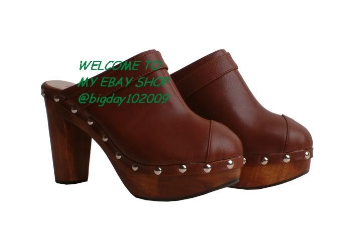 womens wooden heel clogs